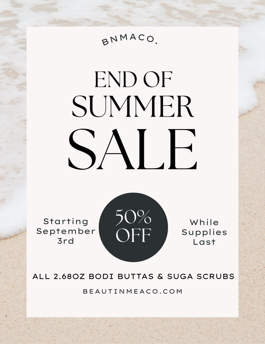 END of SUMMER SALE 50% OFF